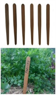 SOLID TEAK Plant Labels 10 inch